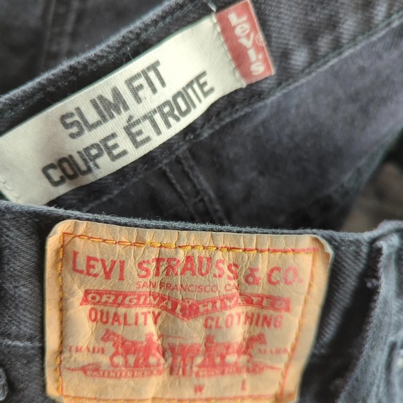 Vintage Levis Jeans Mens 36 (Fits 36x30) Black Faded 505 Slim Straight Denim Y2K - Picture 4 of 13